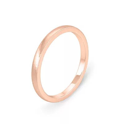 Hammered Satin Dome Comfort Fit Band (2mm)