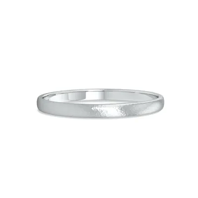 Hammered Satin Dome Comfort Fit Band (2mm)