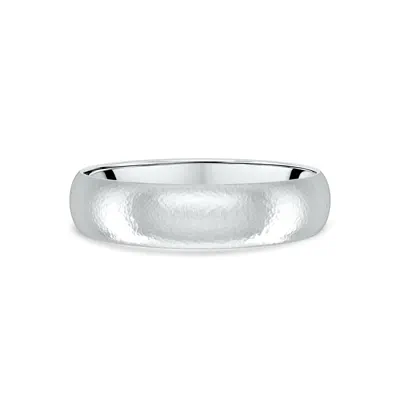Hammered Satin Dome Comfort Fit Band (5mm)