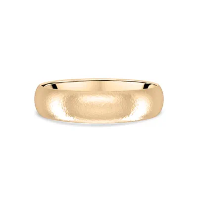 Hammered Satin Dome Comfort Fit Band (5mm)