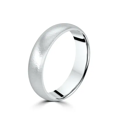 Hammered Satin Dome Comfort Fit Band (5mm)