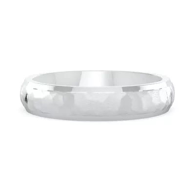 Hammered Matte Center Comfort Fit Band (4mm)