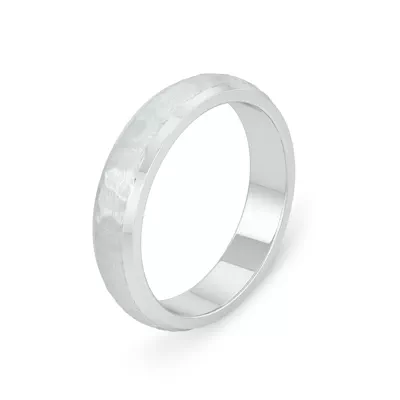 Hammered Matte Center Comfort Fit Band (4mm)