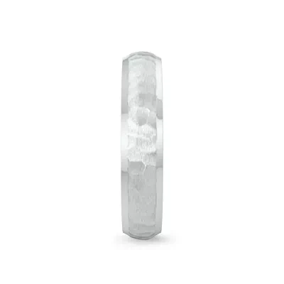 Hammered Matte Center Comfort Fit Band (4mm)