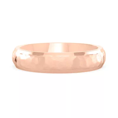 Hammered Matte Center Comfort Fit Band (4mm)