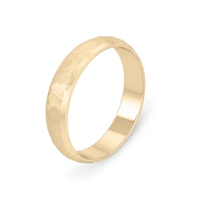 Hammered Matte Center Comfort Fit Band (4mm)