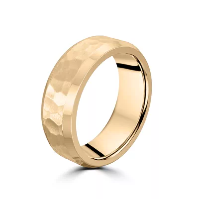 Hammered Matte Center Comfort Fit Band (6mm)