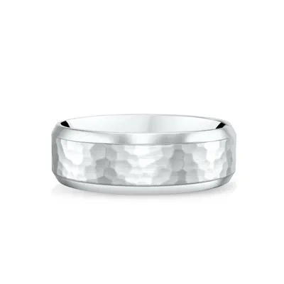 Hammered Matte Center Comfort Fit Band (6mm)