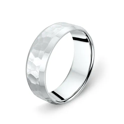 Hammered Matte Center Comfort Fit Band (6mm)