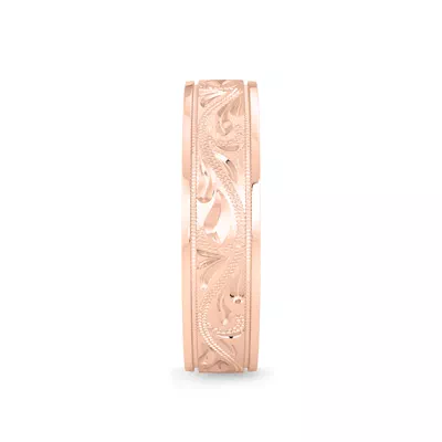 Hand Engraved Scroll Band (6mm)