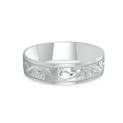 Hand Engraved Scroll Band (6mm)