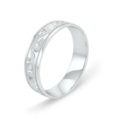 Hand Engraved Scroll Band (6mm)