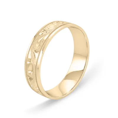 Hand Engraved Scroll Band (6mm)