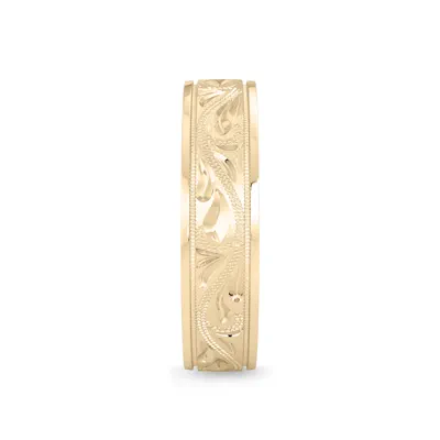Hand Engraved Scroll Band (6mm)