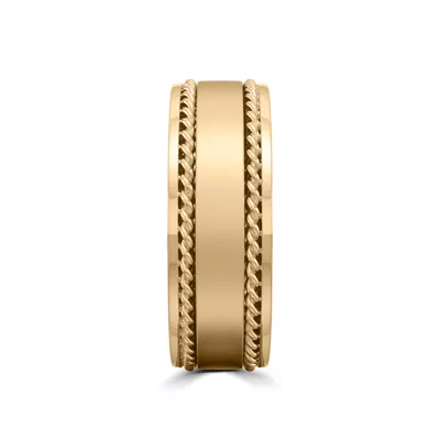 Matte Center Rope Edge Comfort Fit Band (8mm)