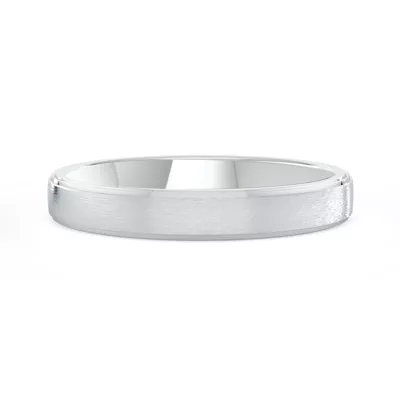 Matte Double Step Edge Comfort Fit Band (3mm)
