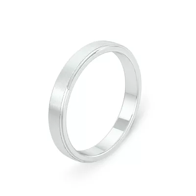Matte Double Step Edge Comfort Fit Band (3mm)