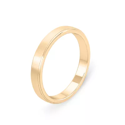Matte Double Step Edge Comfort Fit Band (3mm)