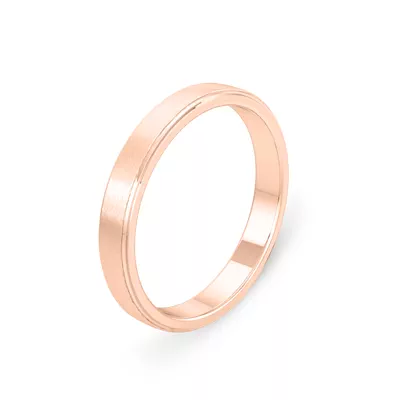 Matte Double Step Edge Comfort Fit Band (3mm)