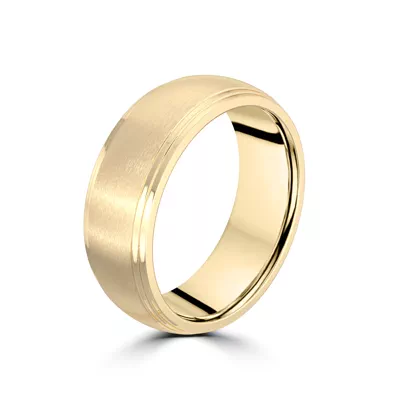 Matte Double Step Edge Comfort Fit Band (6mm)