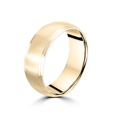 Matte Double Step Edge Comfort Fit Band (6mm)