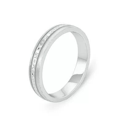 Geometric Milgrain Band (3.5mm)