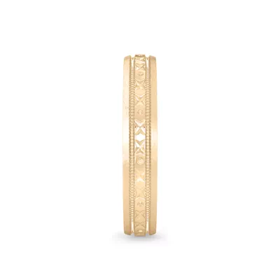 Geometric Milgrain Band (3.5mm)