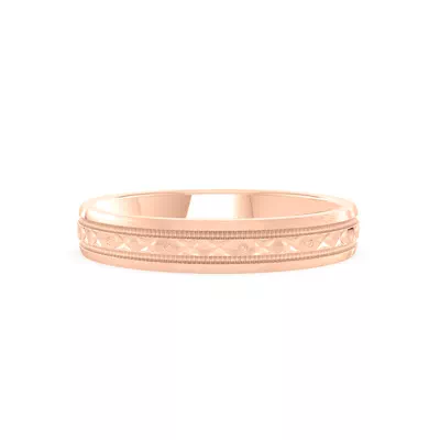 Geometric Milgrain Band (3.5mm)