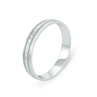 Geometric Milgrain Band (3.5mm)