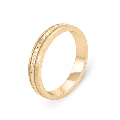 Geometric Milgrain Band (3.5mm)