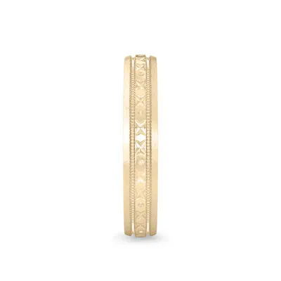 Geometric Milgrain Band (3.5mm)