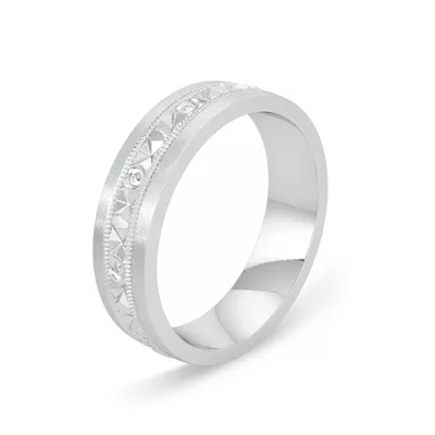 Geometric Milgrain Band (6mm)