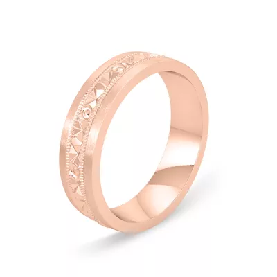 Geometric Milgrain Band (6mm)