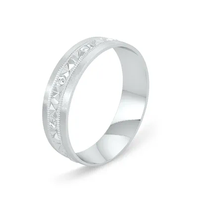 Geometric Milgrain Band (6mm)