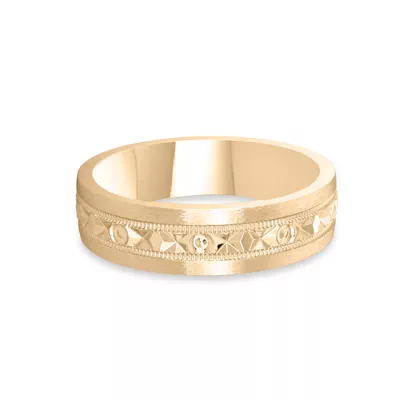Geometric Milgrain Band (6mm)