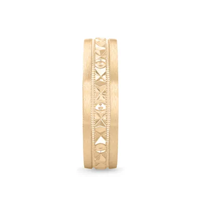 Geometric Milgrain Band (6mm)
