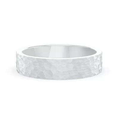 Hammered Satin Flat Comfort Fit Band (4mm)