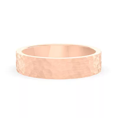 Hammered Satin Flat Comfort Fit Band (4mm)