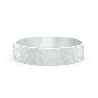 Hammered Satin Flat Comfort Fit Band (4mm)