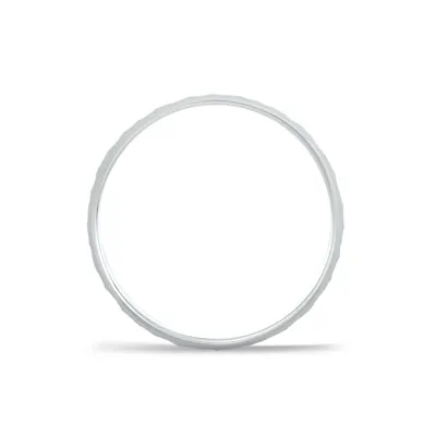 Hammered Satin Flat Comfort Fit Band (4mm)