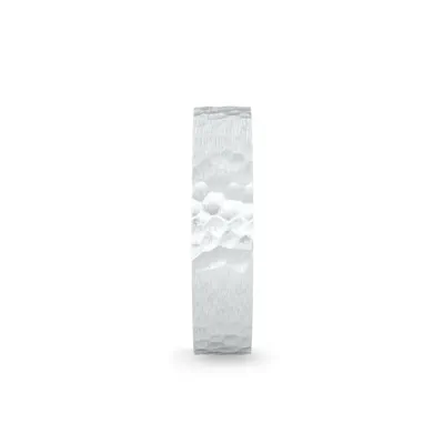 Hammered Satin Flat Comfort Fit Band (4mm)