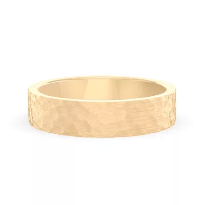 Hammered Satin Flat Comfort Fit Band (4mm)