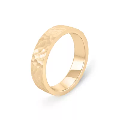 Hammered Satin Flat Comfort Fit Band (4mm)