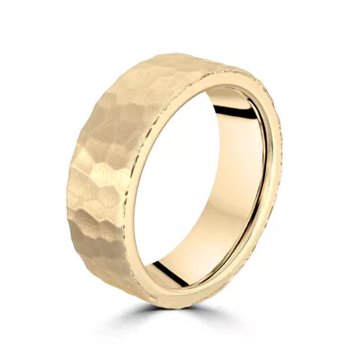 Hammered Satin Flat Comfort Fit Band (6mm)