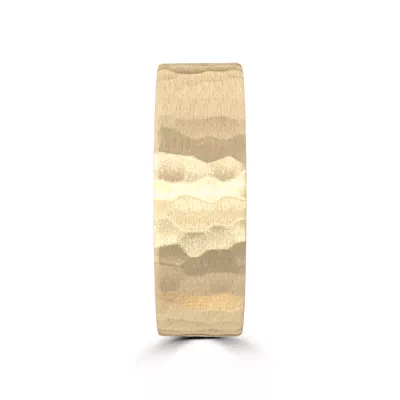 Hammered Satin Flat Comfort Fit Band (6mm)
