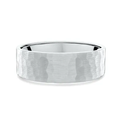 Hammered Satin Flat Comfort Fit Band (6mm)