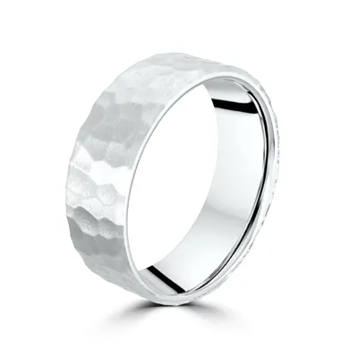 Hammered Satin Flat Comfort Fit Band (6mm)
