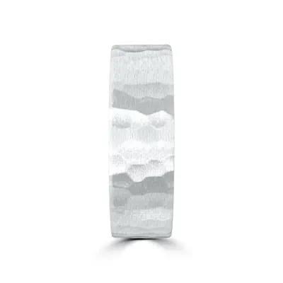 Hammered Satin Flat Comfort Fit Band (6mm)
