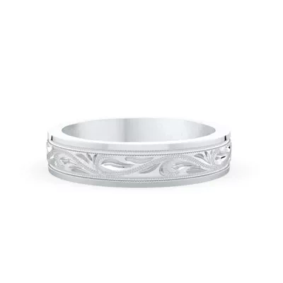 Hand Engraved Scroll Band (5mm)