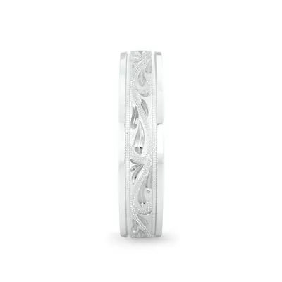 Hand Engraved Scroll Band (5mm)